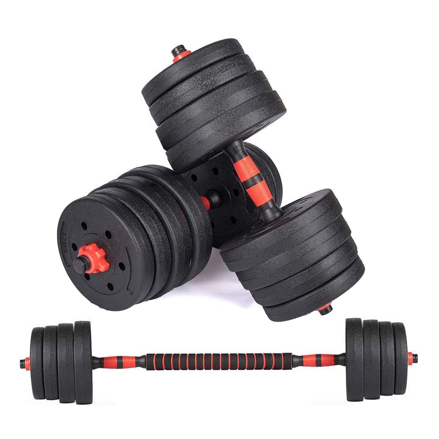 30KG VINYL BARBELL & DUMBBELL SET